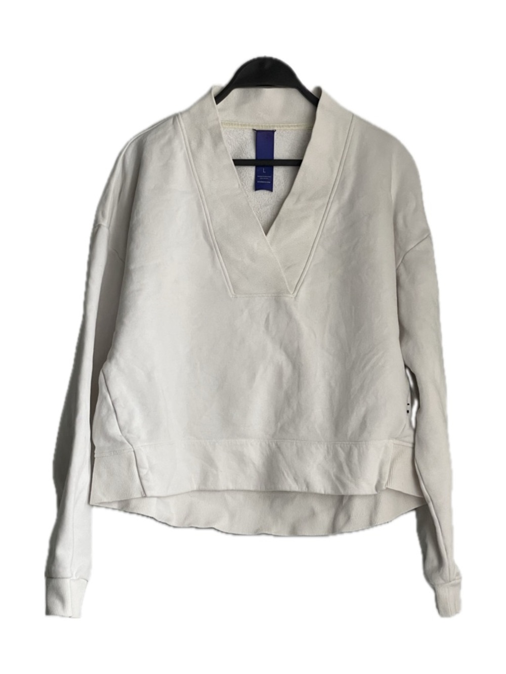 KIT AND ACE V-Neck White Sweatshirt